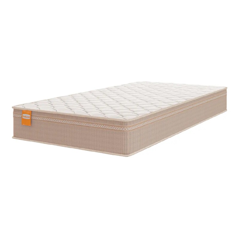 Colchão Solteiro Molas Qatar 88x188x22cm Bege/branco Indu...