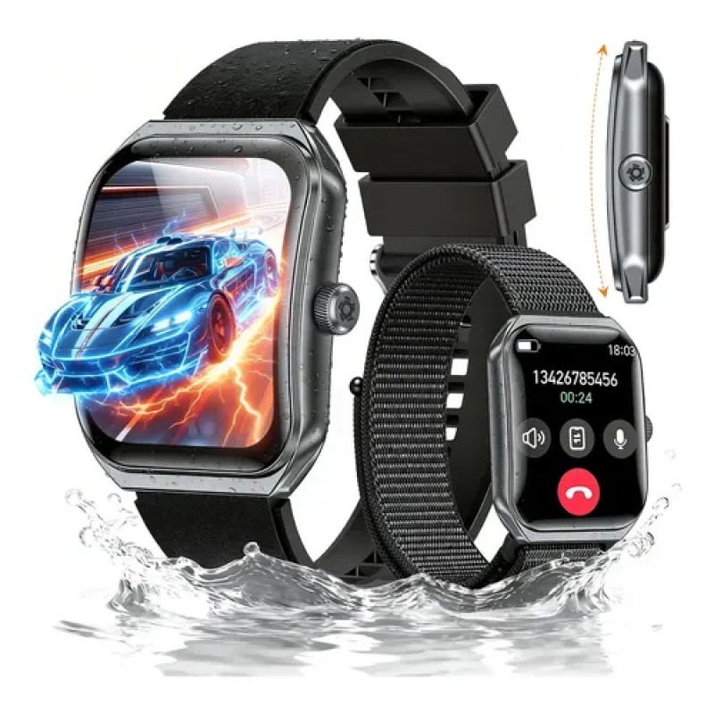 Smartwatch NOVANTE HT 1287 tela de 1.952" com pulsei...