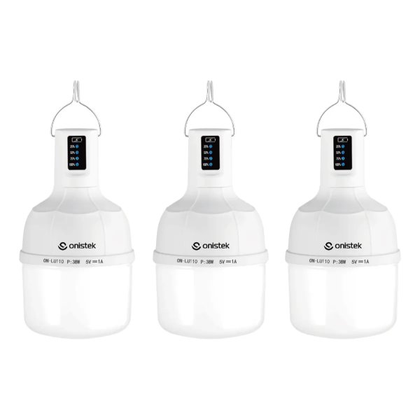 Kit3 Lâmpada De Led Recarregável Usb Acampamento Pesca Bulbo