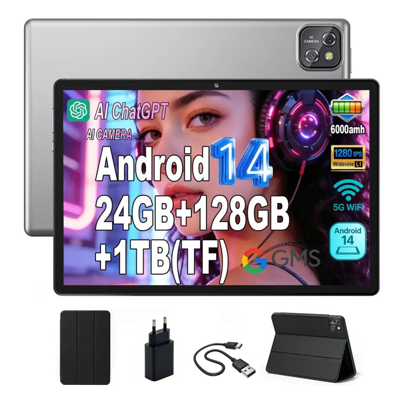Tablet Acrensly M13 Android 14 com 128 GB de Armazenament...