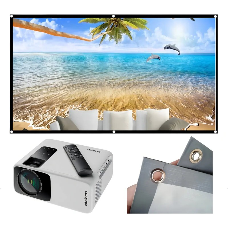 Tela Projeção 150 Polegadas Imagem Nitida Cinema Em Casa