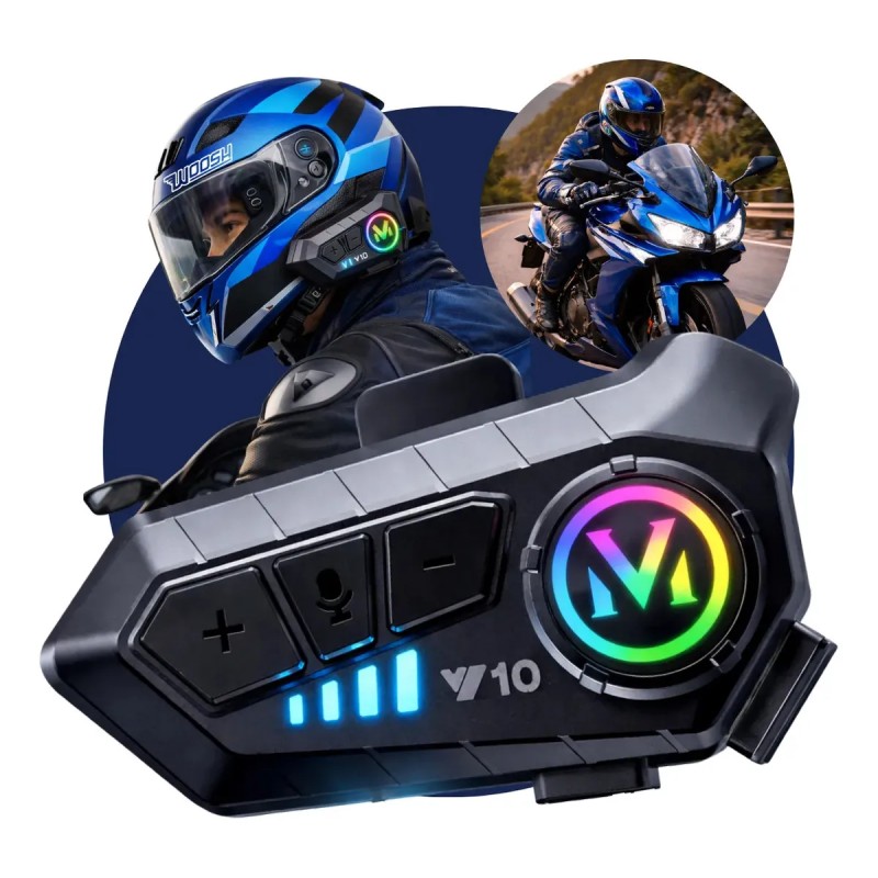 Fone De Ouvido Para Capacete Intercomunicador Bluetooth H...