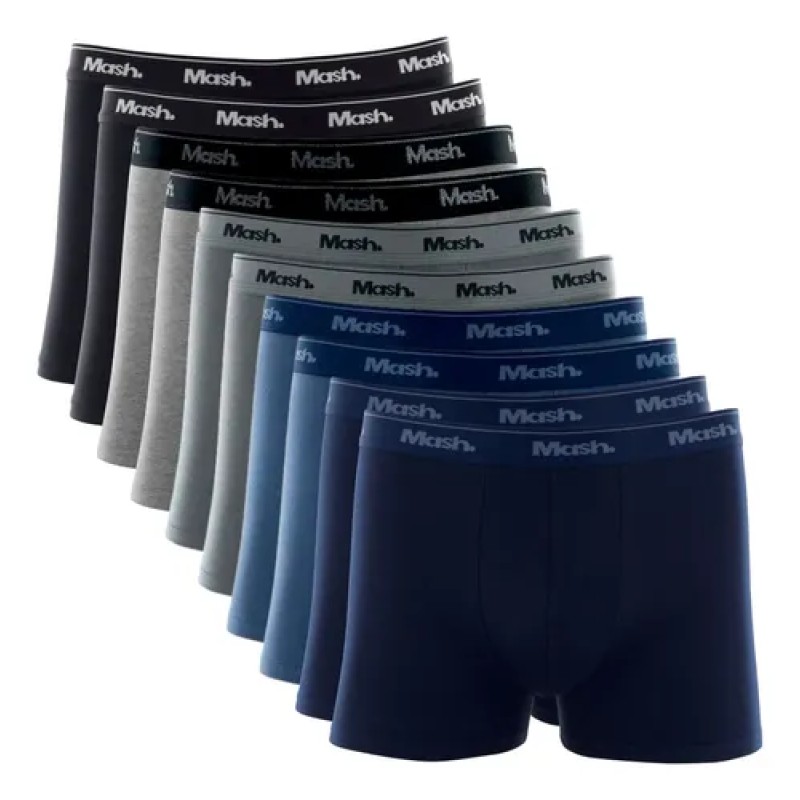 Kit 10 Cuecas Mash Boxer Original Masculino Algodão Atacado