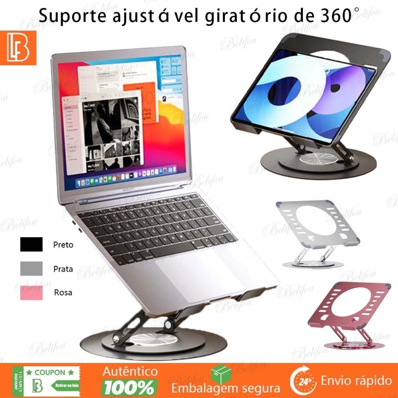 Suporte de Metal Ajustável Para Notebook 10 a 17" Do...