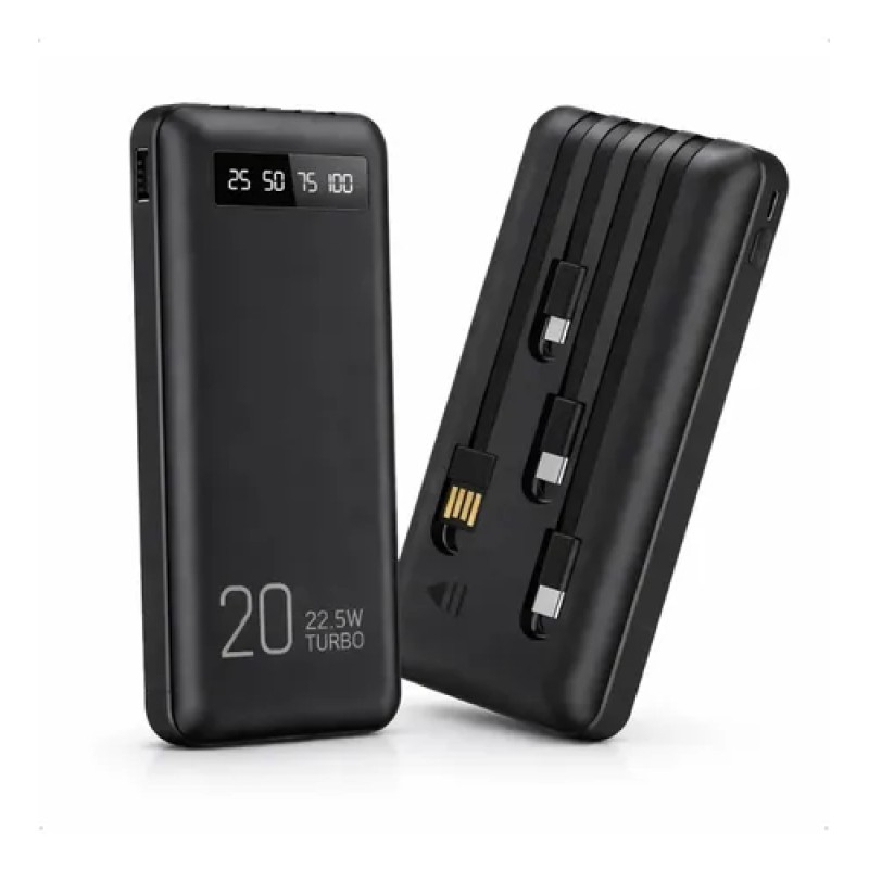 Power Bank 20000mah Carregador Portátil Turbo Rápido 22.5...
