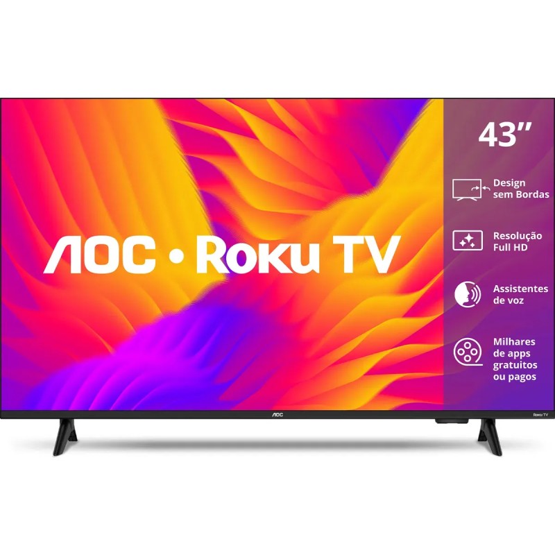 Smart Tv 43 Aoc Led Roku Full Hd Wi-fi 60hz Hdmi Usb 43s5...