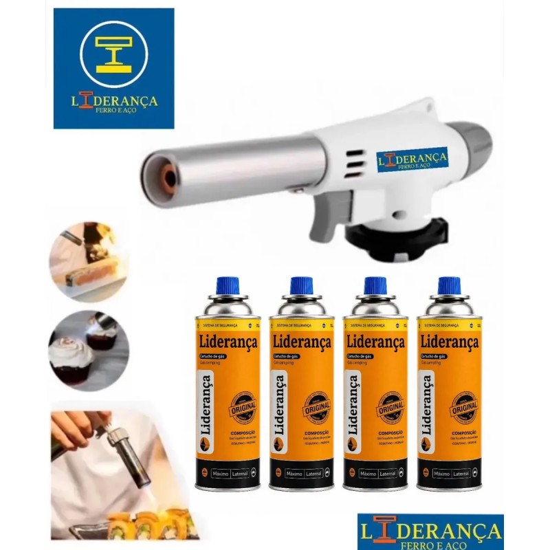 Kit Maçarico Portátil Automático Liderança Ferro E Aço pa...