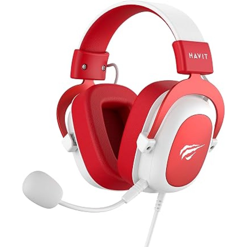 Havit Headphone Fone de Ouvido H2002d Red, Gamer, com Mic...
