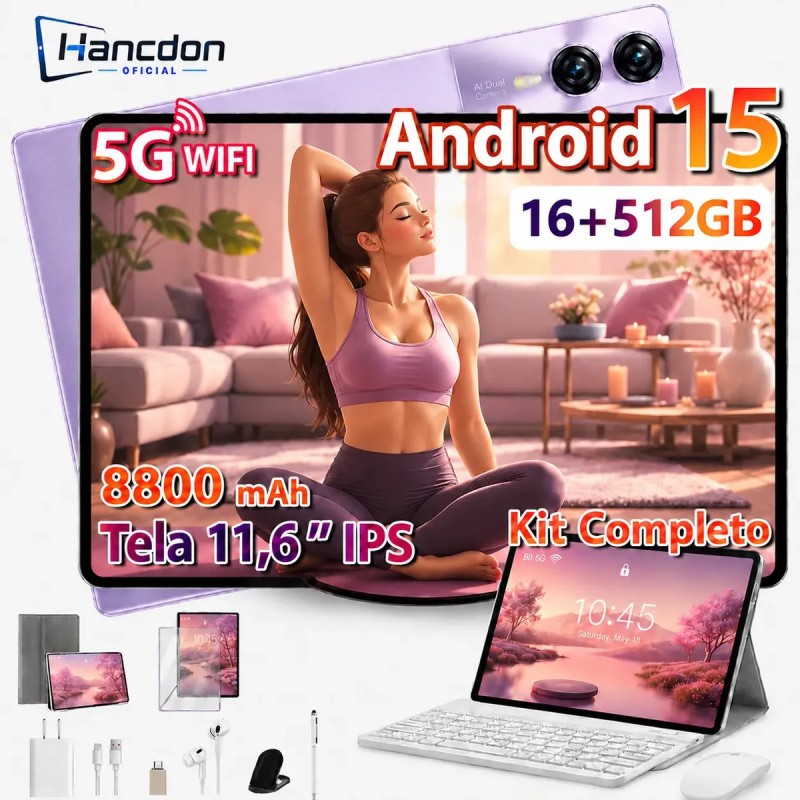 Tablet Android Tab S12 Kit Completo Ram 16 Gb 512 Gb 11,6...