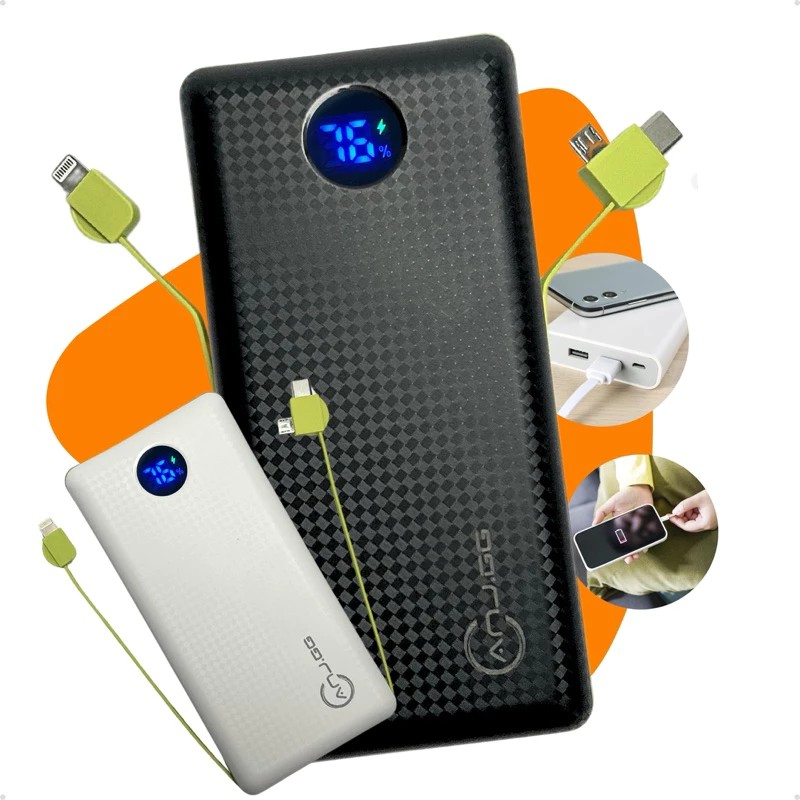 Carregador Portátil Turbo 20000mah Power Bank Universal C...