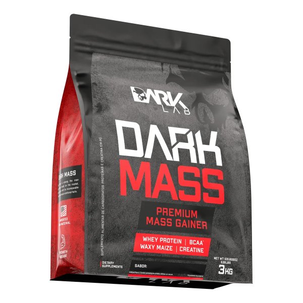 Hipercalórico Dark Mass 3kg Chocolate Branco c/ Morango Dark Lab
