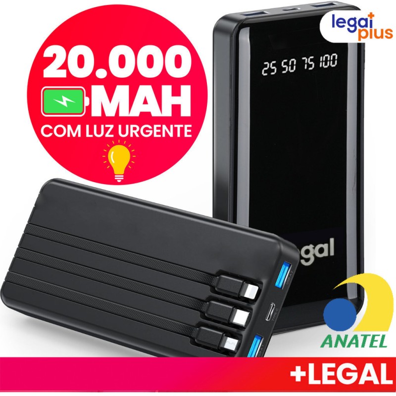 Carregador Portátil Power Bank Favo de Mel Bateria Extern...