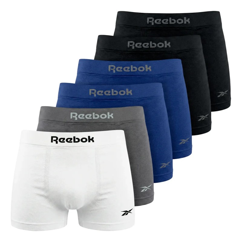 Kit 6 Cuecas Boxer Box Classic Poliamida Original Reebok