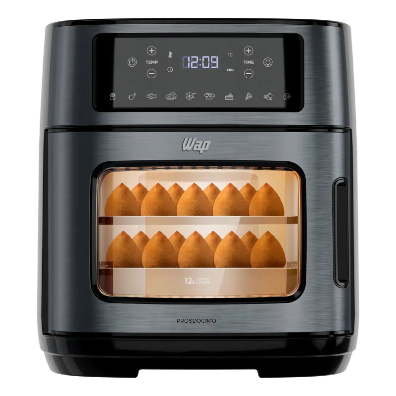 Fritadeira Elétrica Wap Air Fryer Oven Digital Black Inox...
