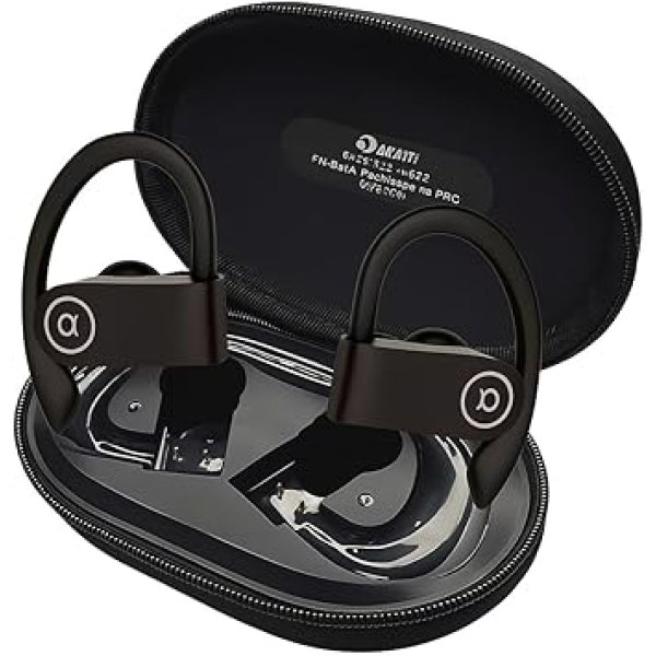 Fone de Ouvido Bluetooth 5.4, IPX5 à Prova D'Água, 45h de Bateria, Com Microfone Embutido. Design Esportivo Ergonômico Ideal Para Esportes Corridas Atividades Físicas Videogame IPhone Android Premium