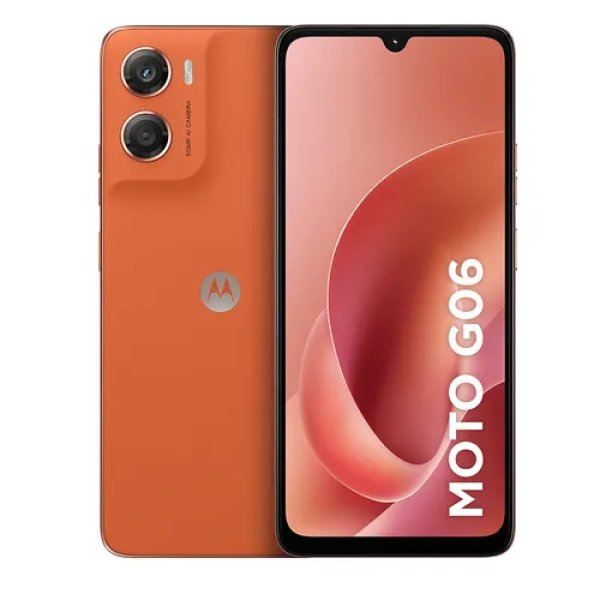 Smartphone Motorola Moto G06 - 128gb 12gb (4gb Ram + 8gb Ram Boost) E Camera 50mp Com Ai Bateria De 5200 Mah Tela 6.9 - Laranja