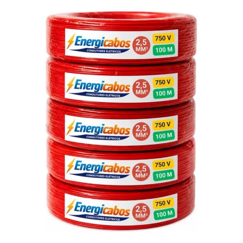 Cabo Flexível 2,5mm Rolo 100m Unipolar 750v