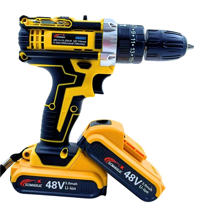 Parafusadeira furadeira 48v Com gancho Com 2 bateria