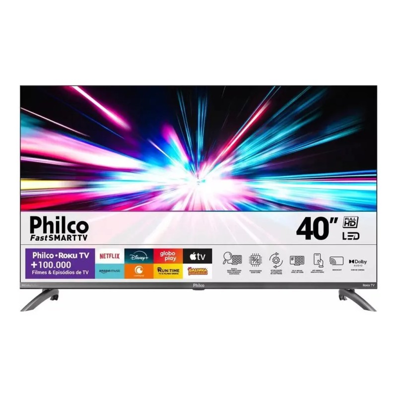 Smart Tv Philco 40'' Full Hd Roku Tv Ptv40 Hdr1...