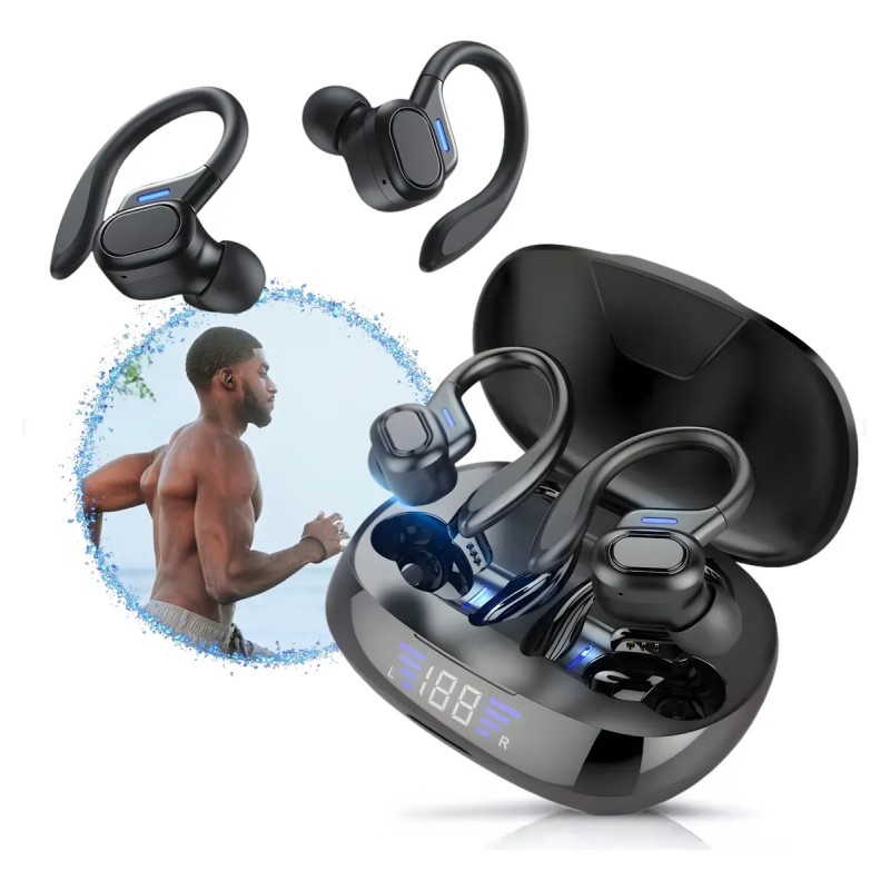 Fone de Ouvido Bluetooth 5.3 Tws Sem Fio Esportivo Compat...