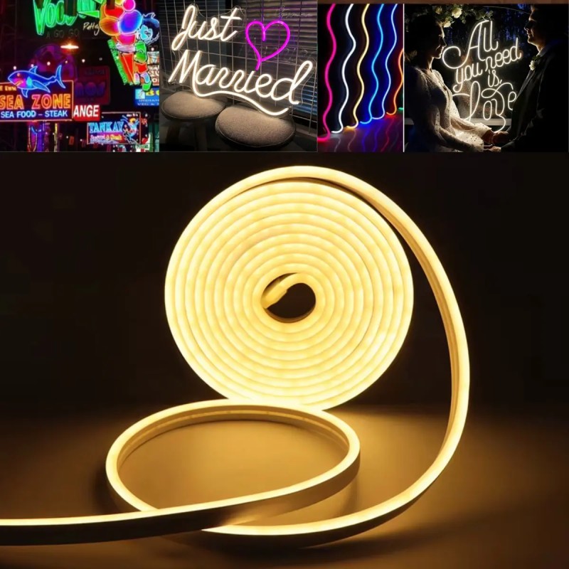 Fita LED Neon Flexível 3528 120Led VLX 5 metros Mangueira...