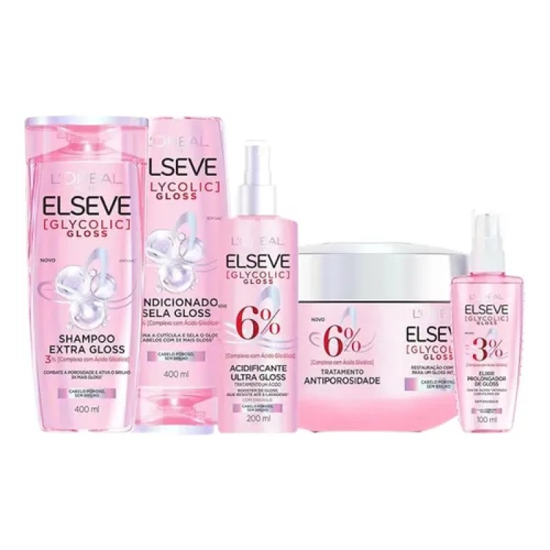 Kit Capilar Anti-Porosidade Glycolic Gloss Elseve L'...