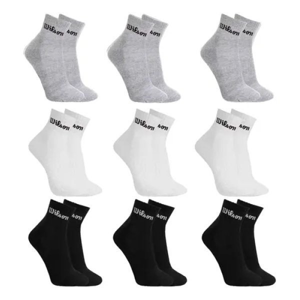 Kit 9 Pares Meias Wilson Cano Médio Masculino Adulto