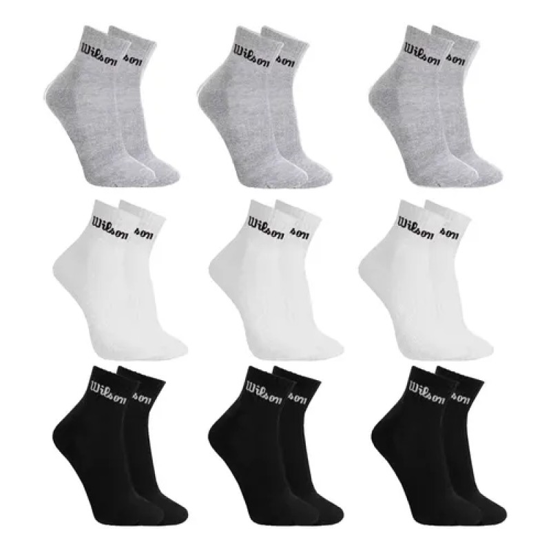 Kit 9 Pares Meias Wilson Cano Médio Masculino Adulto