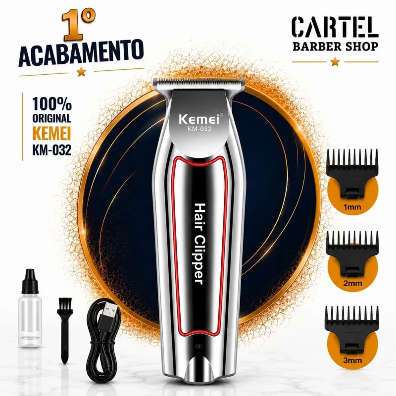 Maquina Acabamento Degrade Pezinho Cortar Cabelo Barba E ...