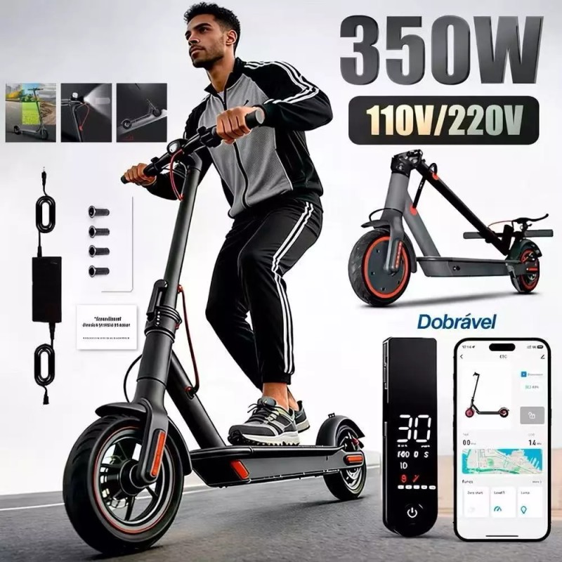 Patinete Elétrico Adulto 350W – Alta Velocidade, Bateria ...