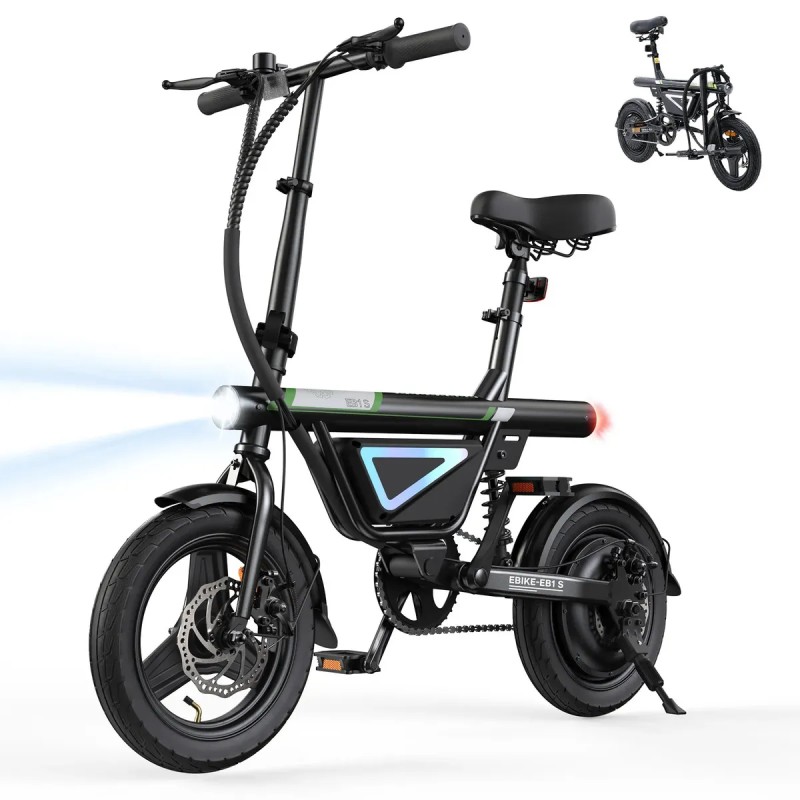 Bicicleta Elétrica Dobrável EB1S 500W, até 50km com Bater...