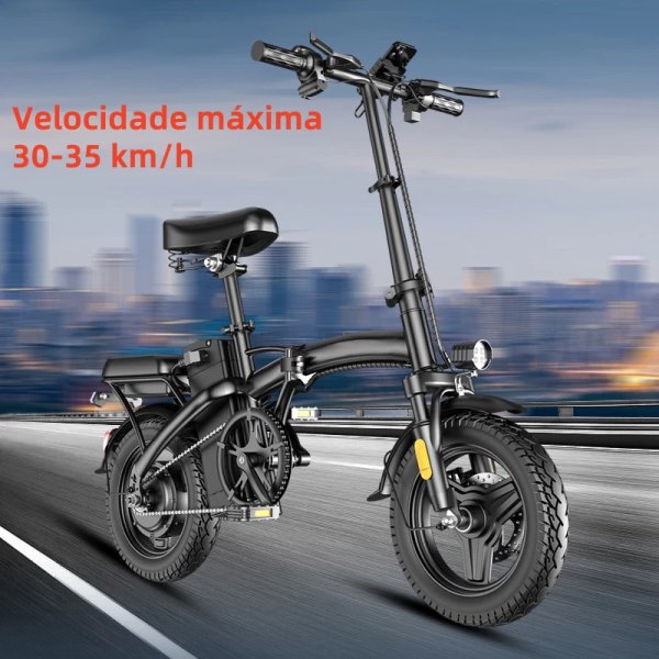 Bicicleta elétrica dobrável para adultos NUDA, pedal tripulado, compras ao ar livre, viagem