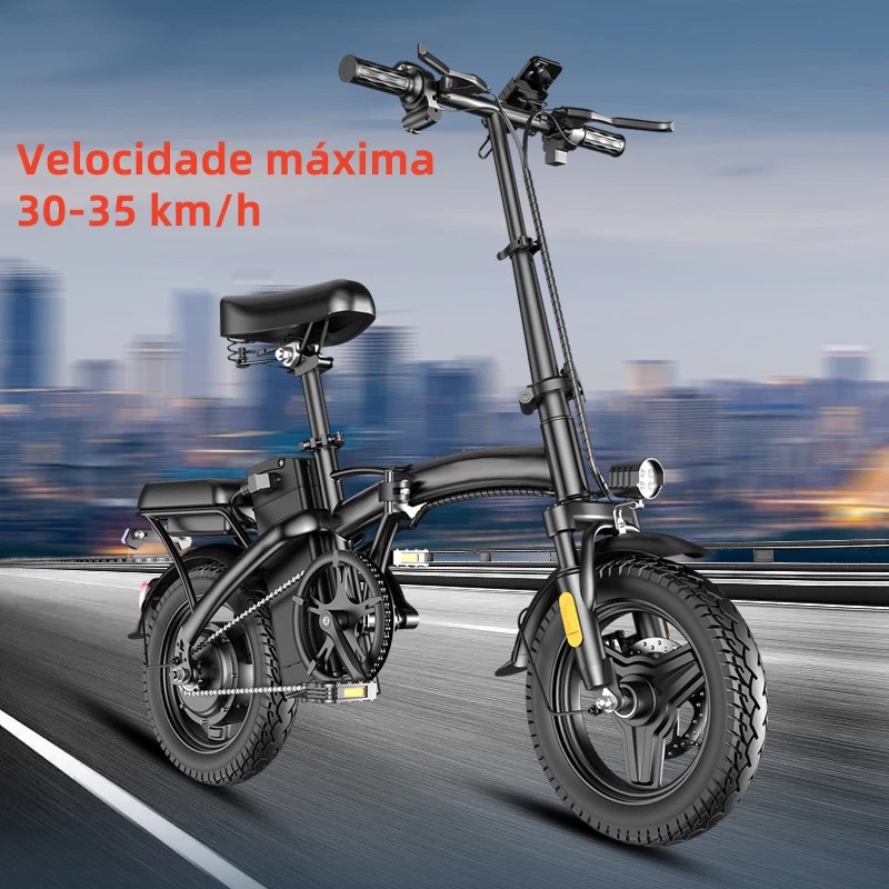 Bicicleta elétrica dobrável para adultos NUDA, pedal trip...
