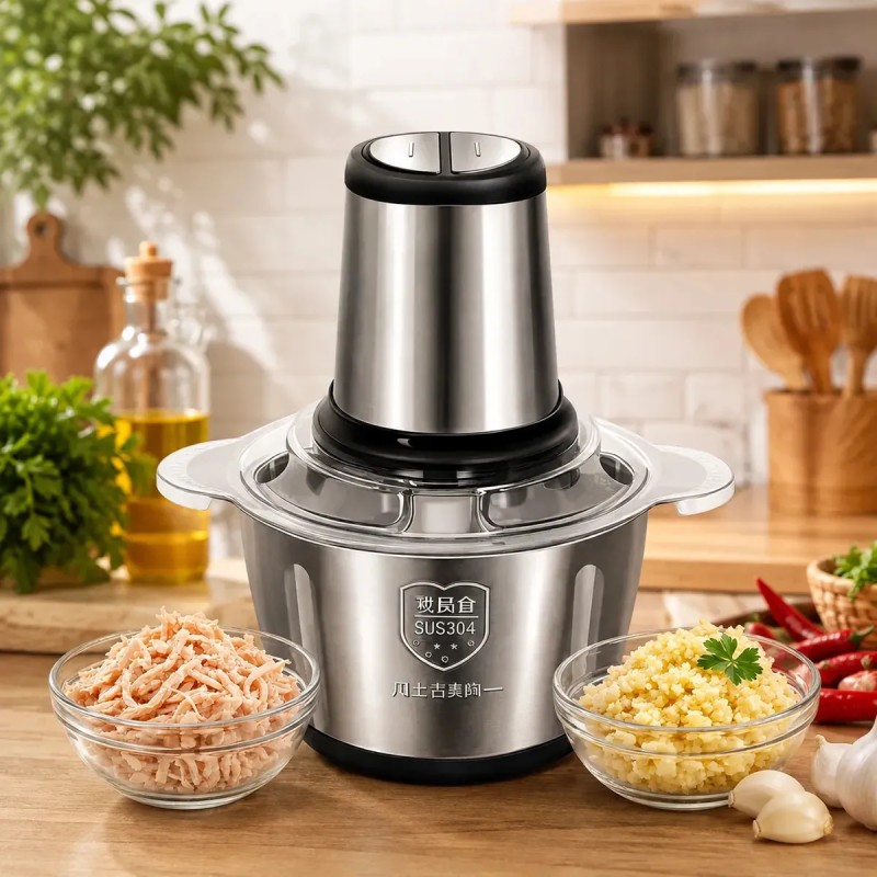 Multiprocessador Elétrico De Alimentos Em Inox 2l Tritura...