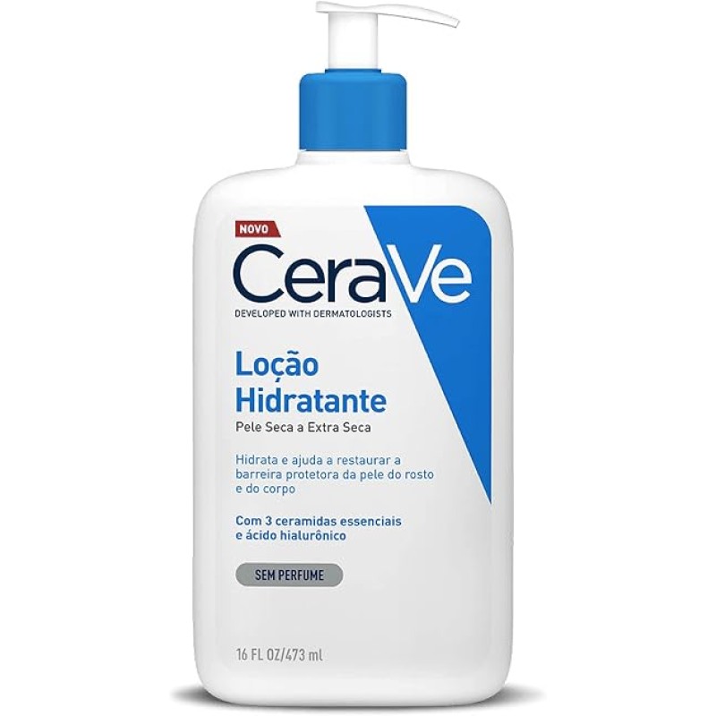 CeraVe, Loção Hidratante Corporal, com textura Fluida e Á...