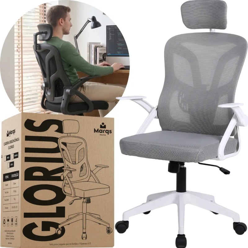 Cadeira De Escritorio Ergonomica Nr17 Glorious Marqs Home...