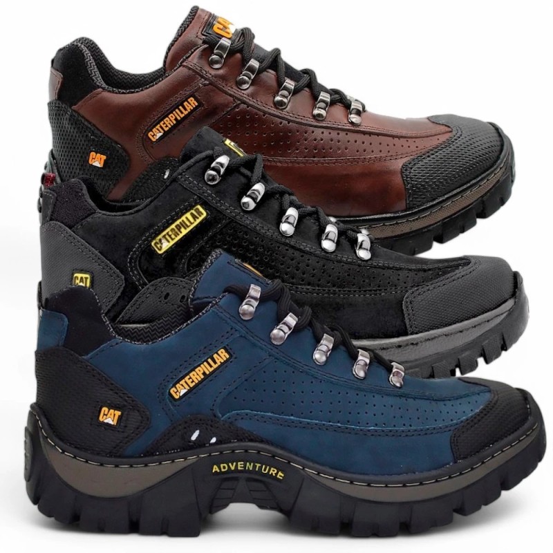 Bota Tênis Caterpillar em Couro Legitimo Original Adventu...