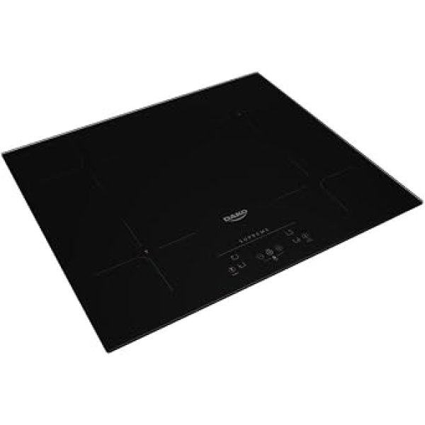 Cooktop de Indução 4 Bocas Preto com Trava de Segurança Dako Supreme 220v