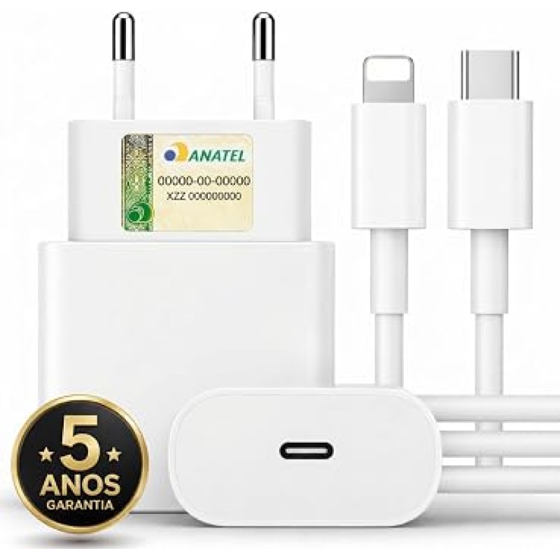 Kit Carregador Turbo 25W Compativel c/I.Phone 8 X Xr 11 1...