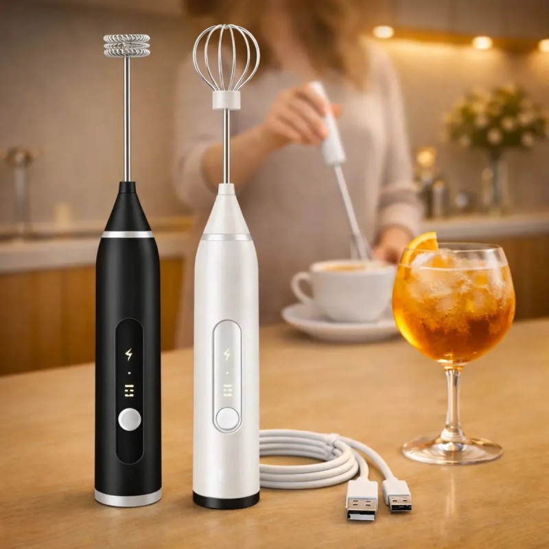 Mini Mixer Misturador De Bebidas Elétrico 2 Em 1 Portátil...