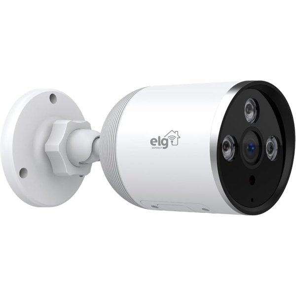 ELG, SHCF601, Câmera Externa Full Color 1080P IP65, Lente 3.6mm, Grava Full HD 1080p, Inteligente, Wi-Fi, Protocolo ONVOF, Perfil S, Branco