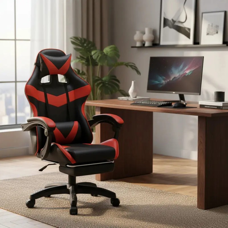 Cadeira De Escritório Gamer Nitro Ergonômica Estofado Cou...