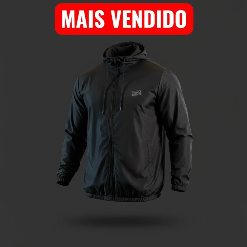 Corta Vento Masculina Impermeável Semi Forrada PRETO Rock...