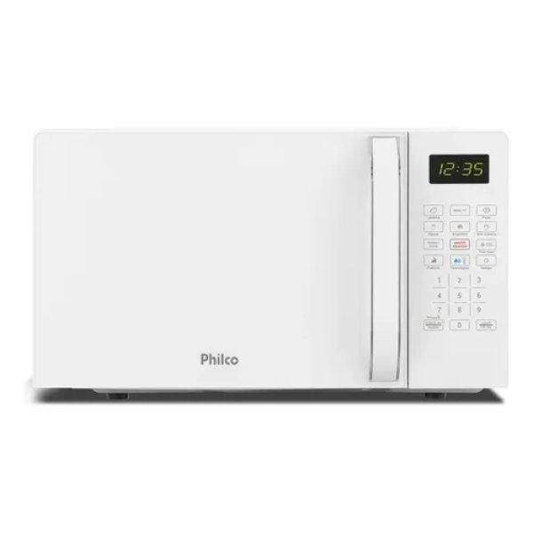 Micro-ondas Philco 20L Branco Pintura Limpa Fácil PMO23B
