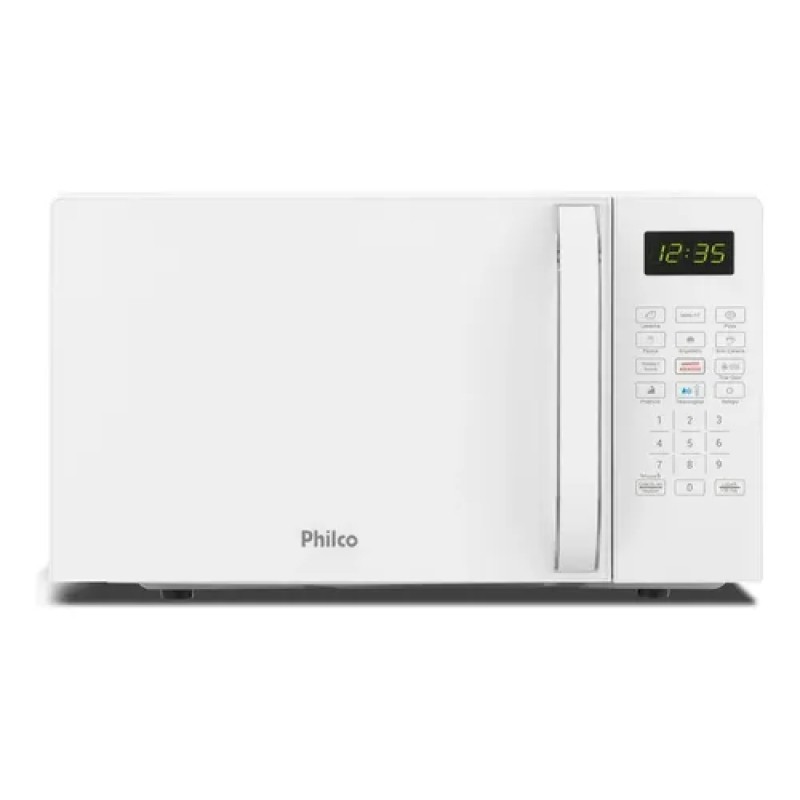 Micro-ondas Philco 20L Branco Pintura Limpa Fácil PMO23B