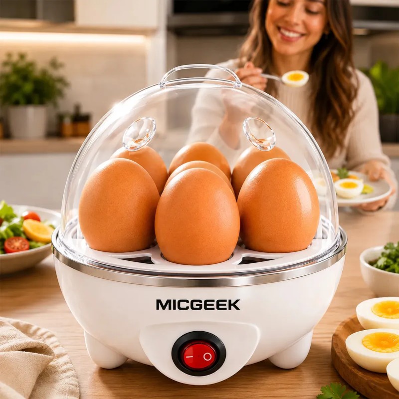 Cozedor De Ovos Automático Panela A Vapor Elétrica Legume...