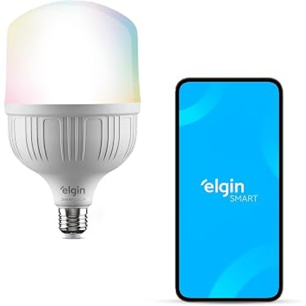 Lâmpada Inteligente Alta Potência 20W Elgin Color RGB Wifi Compatível com Alexa e Google Home