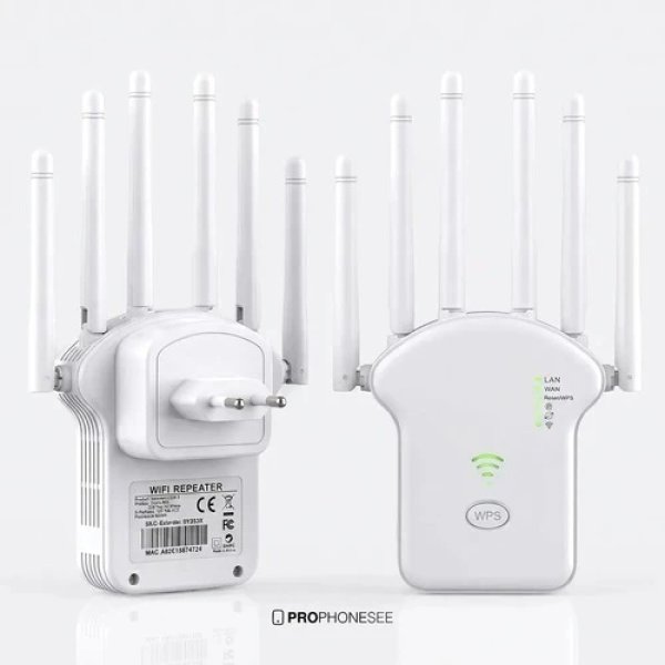 Repetidor De Sinal Wifi 2.4G Amplificador Roteador Turbo Wireless Potente Tomada Bivolt 1200mbps