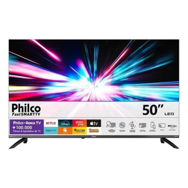 Smart Tv Philco 50 P50vik 4k Uhd Led Roku Dolby Audio Wi-fi Hdr10 110/220v