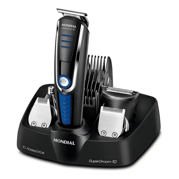 Aparador De Pelos Super Groom 10 Mondial 6W Bivolt BG-03